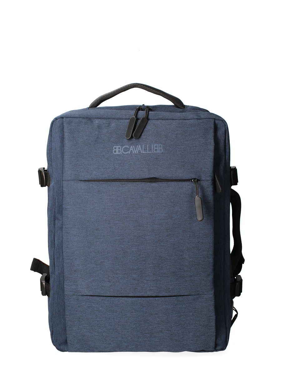 Unisex Blauer Rucksack mit Taschen