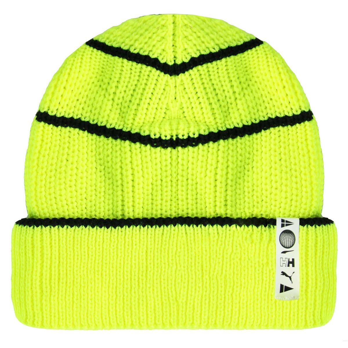Gerippte Beanie mit Streifenmuster