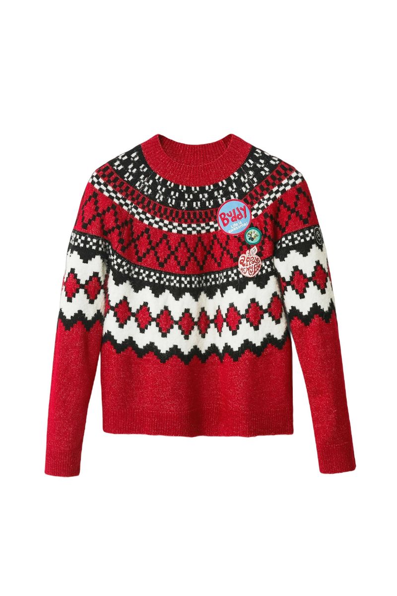 Desigual Damen Rote Strickware