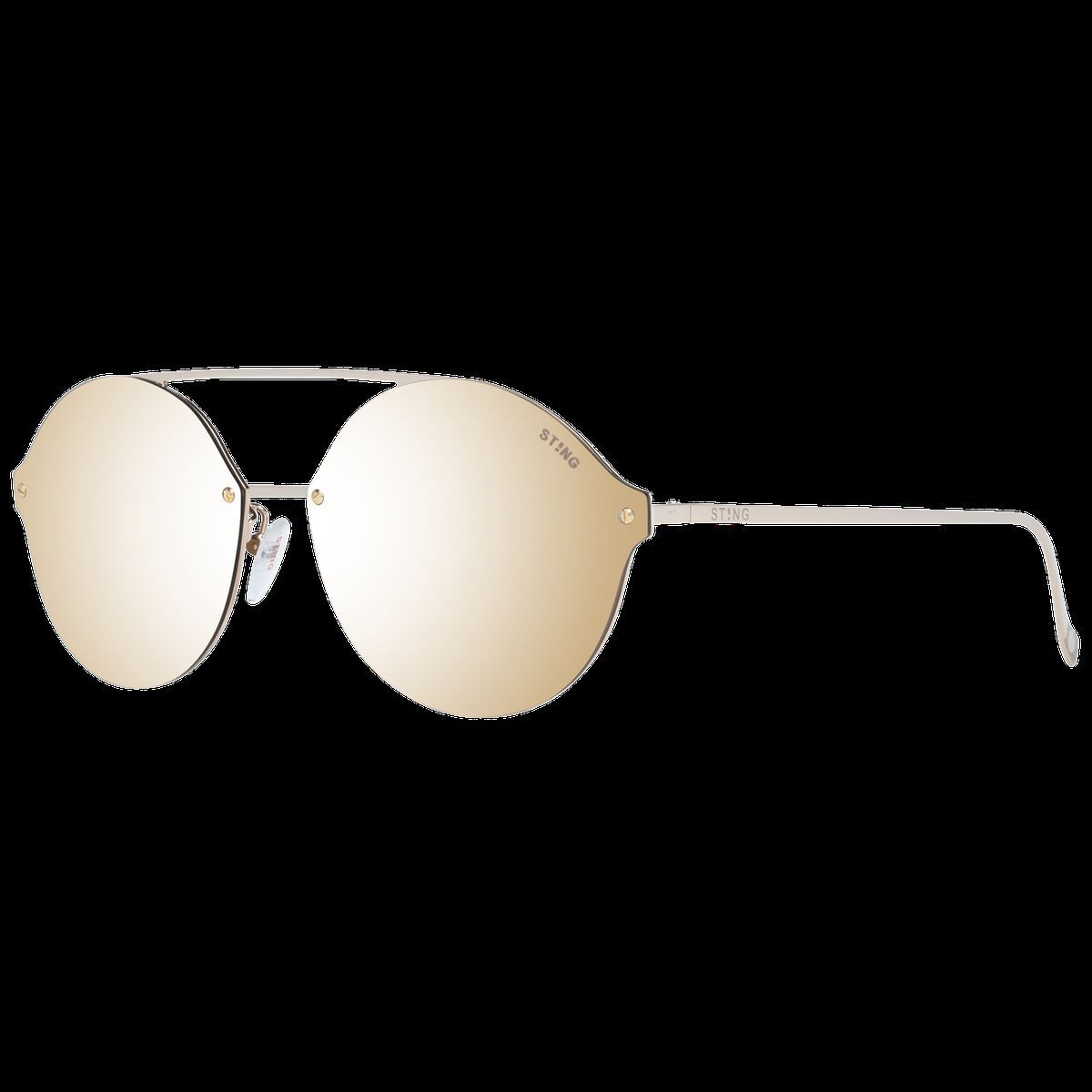 Runde randlose Bronze-Pilotenbrille