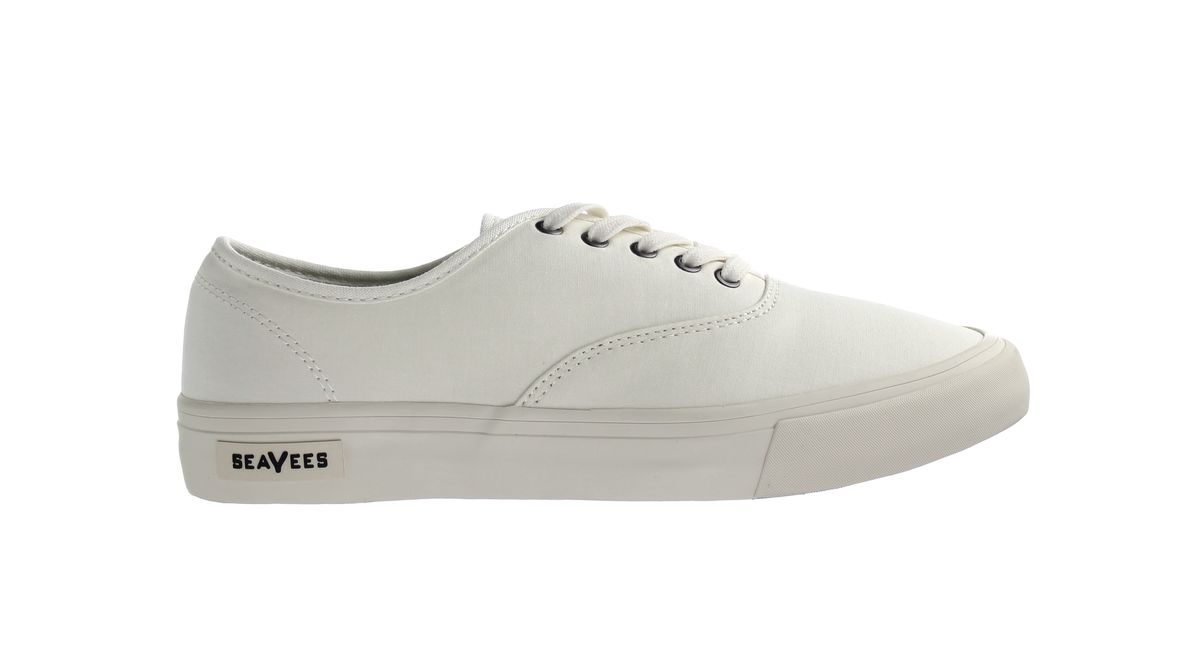 Off-White Canvas Low-Top Sneaker