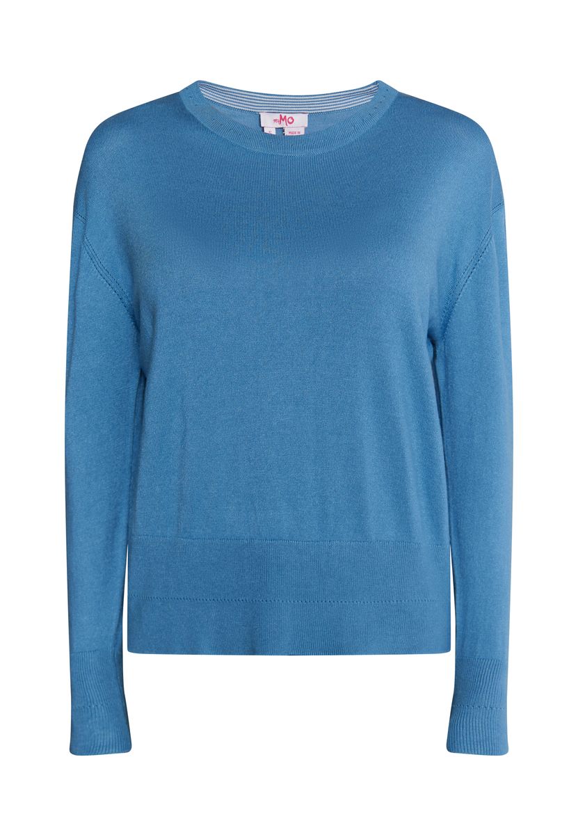 Mymo Strickpullover Damen Himmelblau