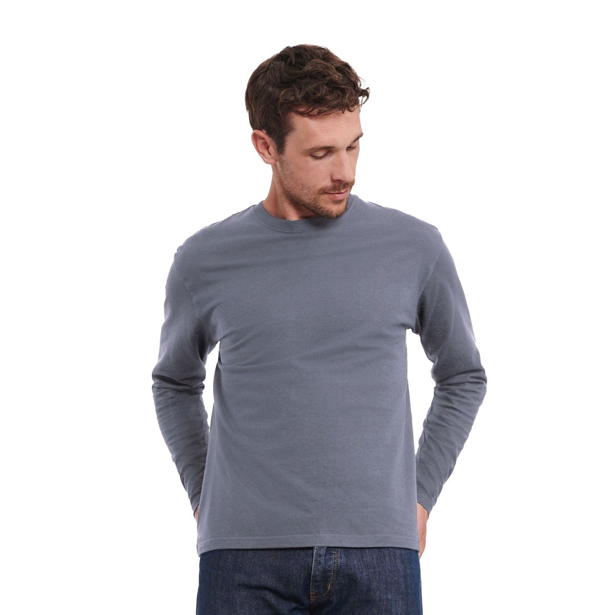 Herren Klassisches Langarm T-Shirt