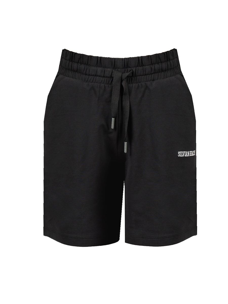 Schwarze sportliche Sweatshorts mit Kordelzug