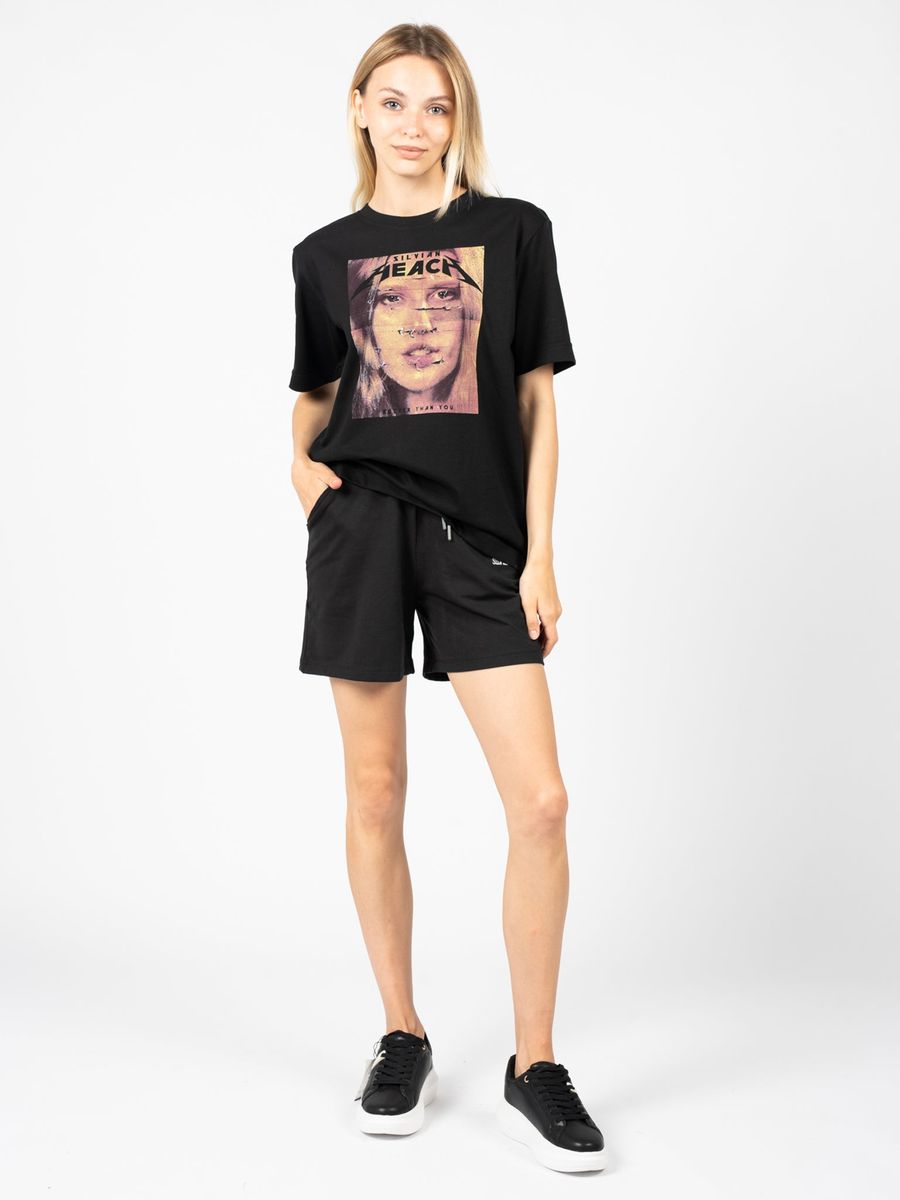 High-Waist Sweatshorts mit Kordelzug