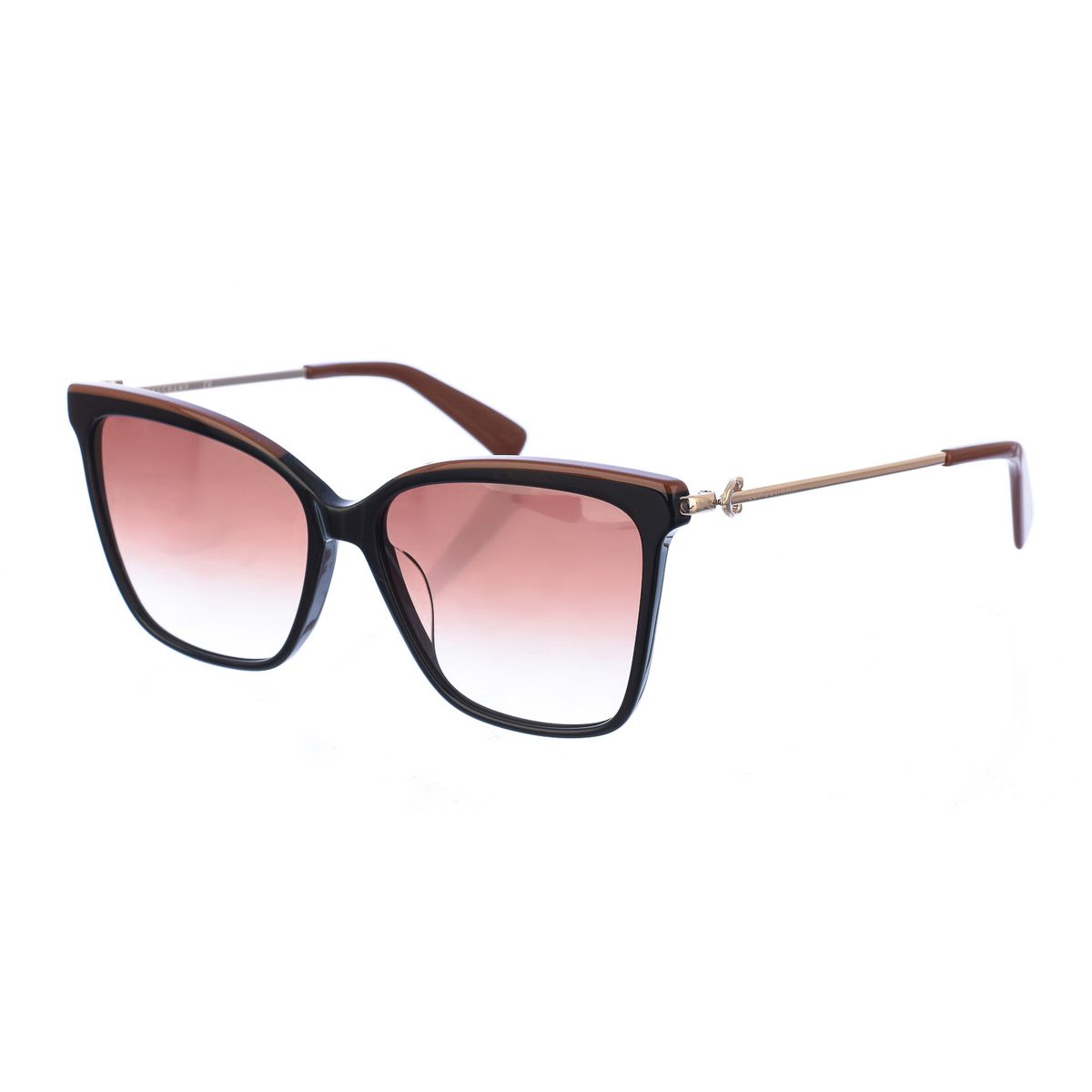 Blaue Cateye-Sonnenbrille mit Schildpattmuster