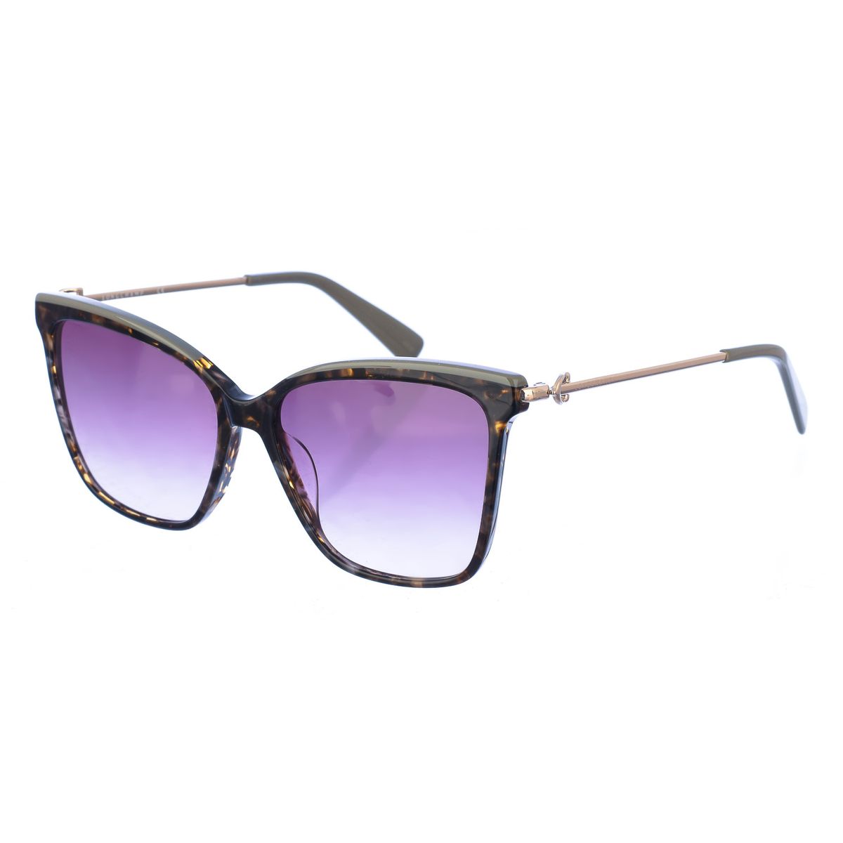 Blaue Cateye-Sonnenbrille mit Schildpattmuster
