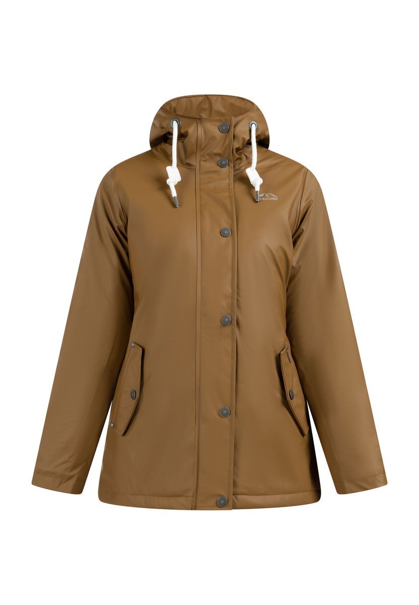 ICEBOUND Regenjacke mit Teddyfutter Damen Dunkelsand