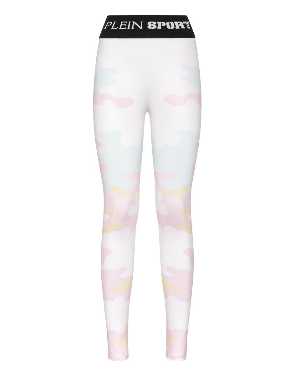 Hoch taillierte Camouflage-Leggings in Pastelltönen
