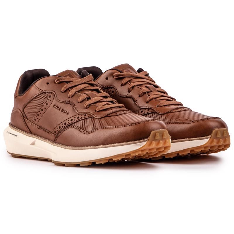 Leder-Dress-Sneaker mit Budapester-Muster