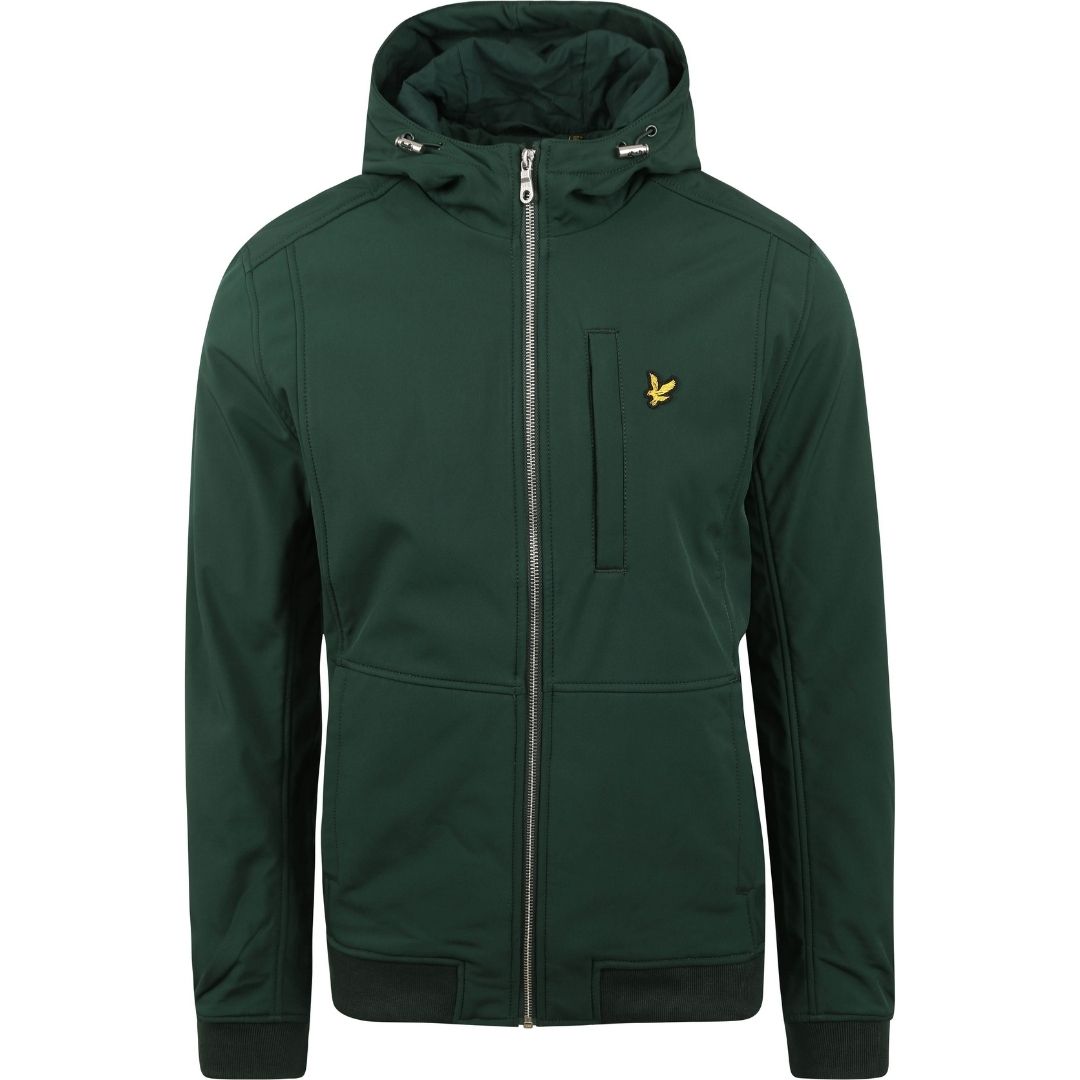 Kapuzen-Softshelljacke mit Logo
