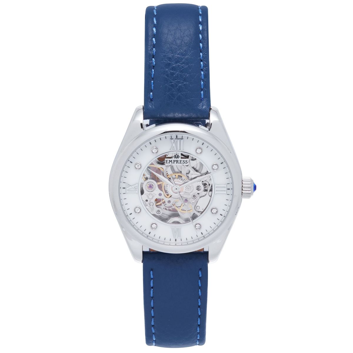 Skelett-Zifferblatt Lederarmbanduhr