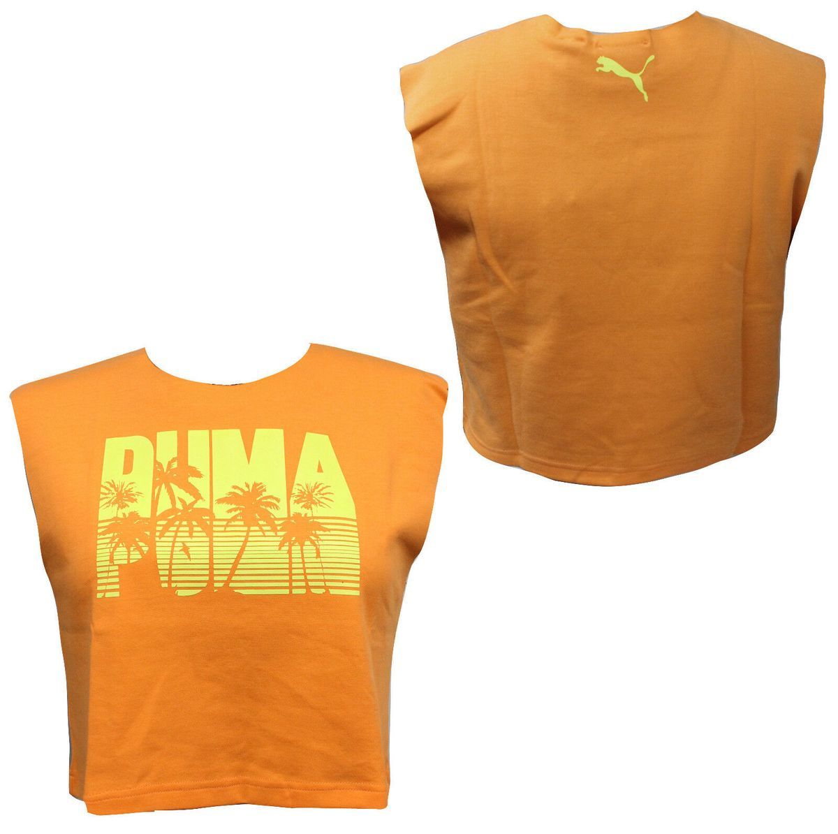 Puma Orange Grafik Crop Top