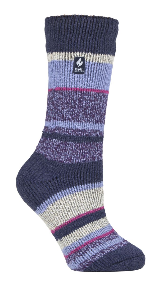 Wärmehalter - Damen Thermosocken für den Winter | Outdoor & Indoor Socken | Kuschelig & Flauschig | Geschenke für Frauen - Indigo Night (Provence)