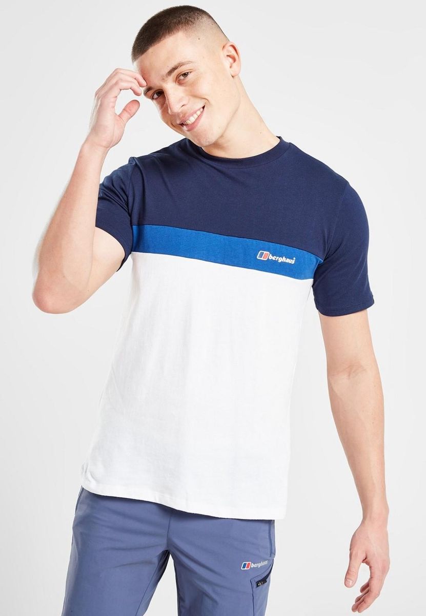 Herren Color Block Baumwoll T-Shirt