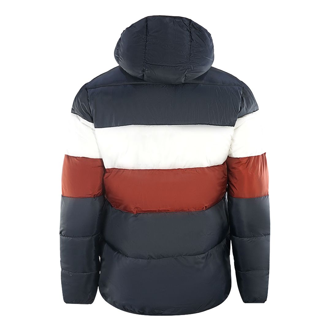 Colorblock Pufferjacke mit Kapuze