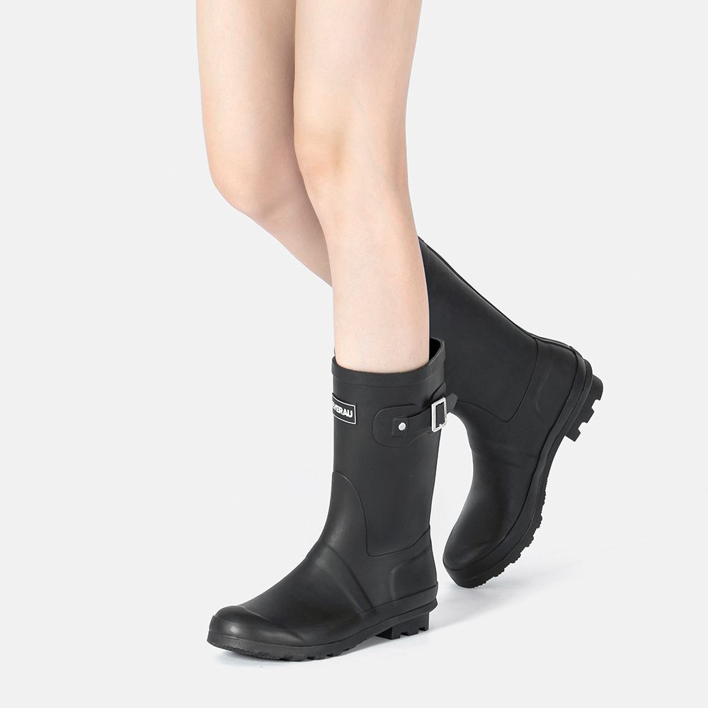 Klassische Gummistiefel mit seitlicher Schnalle