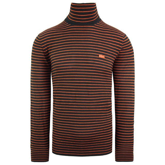 Gestreiftes Langarmshirt mit Rollkragen