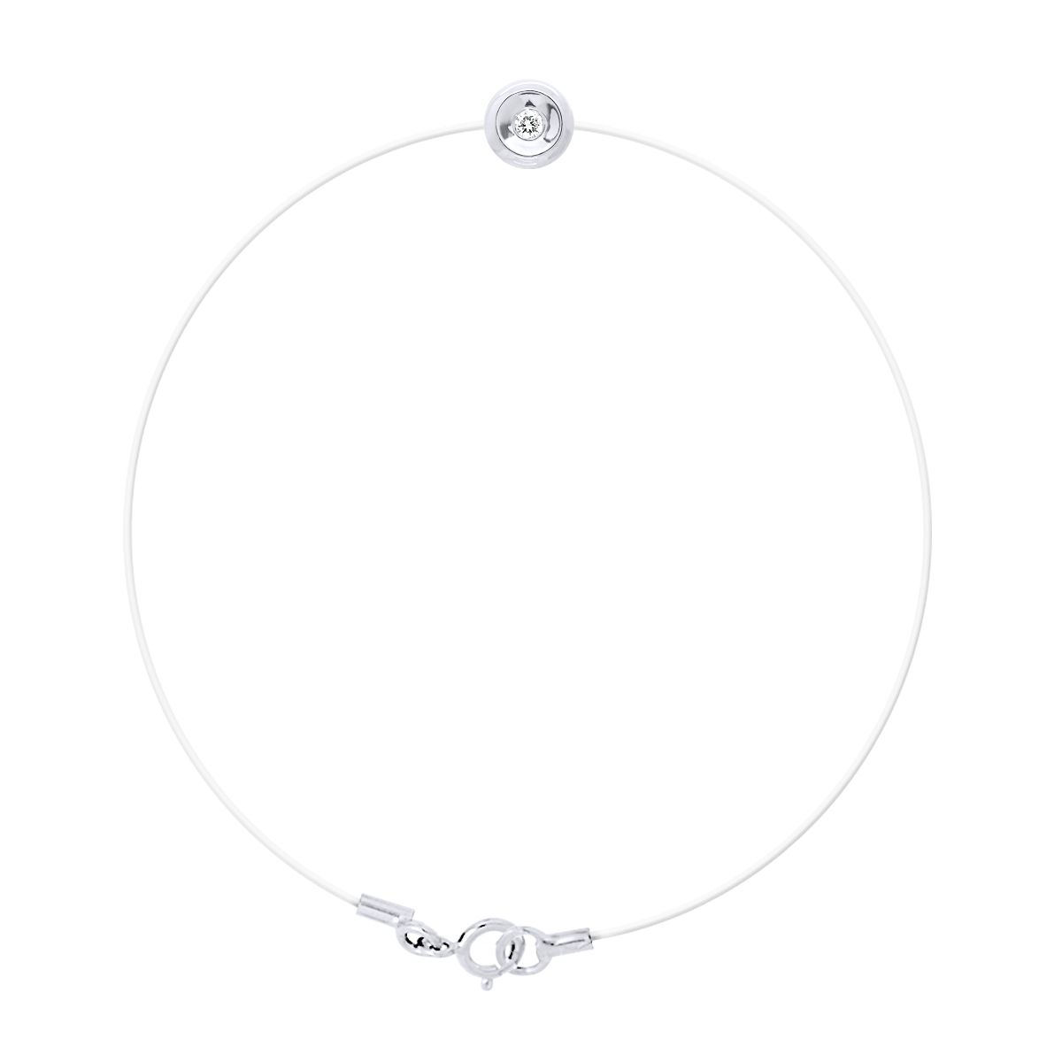 Minimalistisches Nylon-Armband mit Diamant