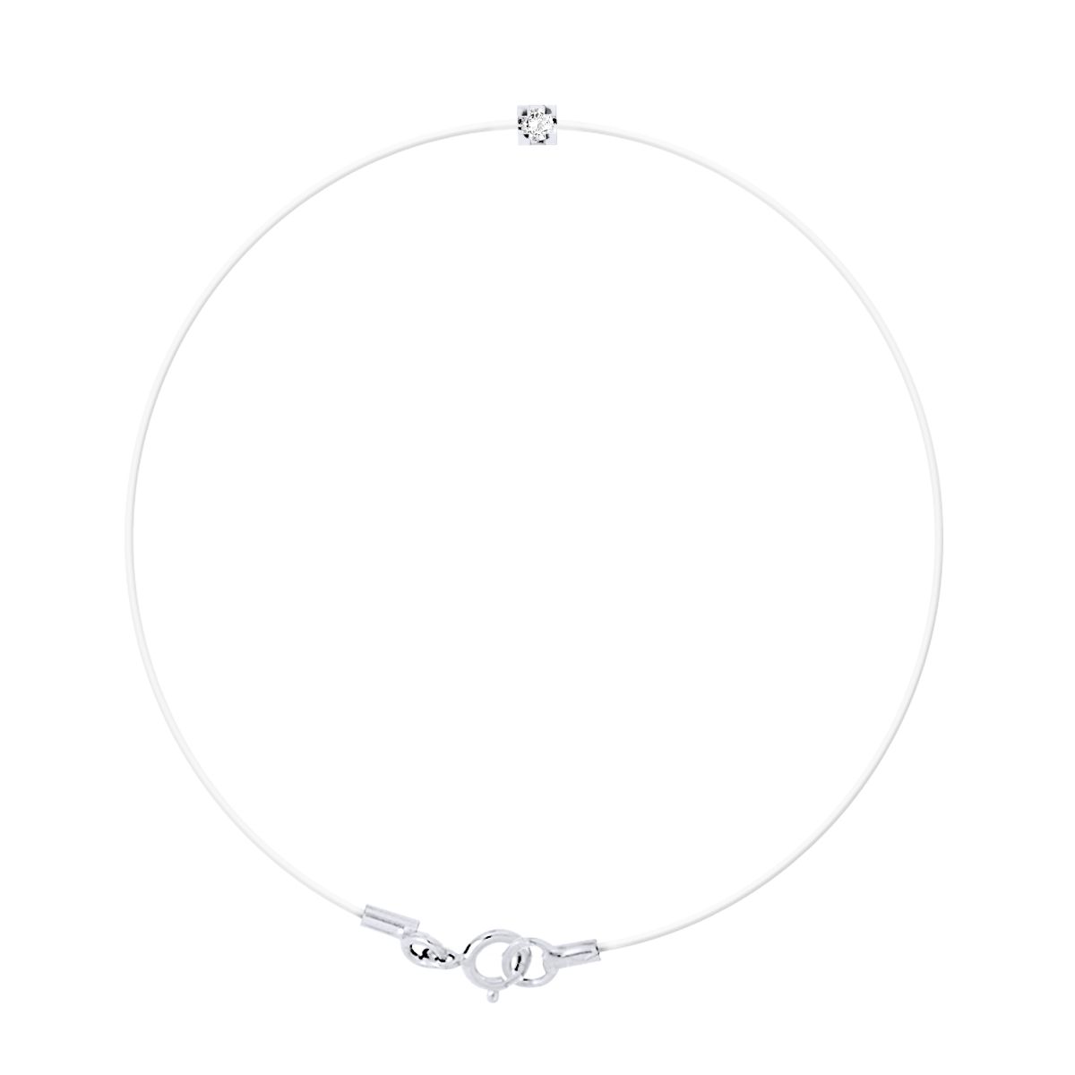 Minimalistisches Nylon-Armband mit Diamant