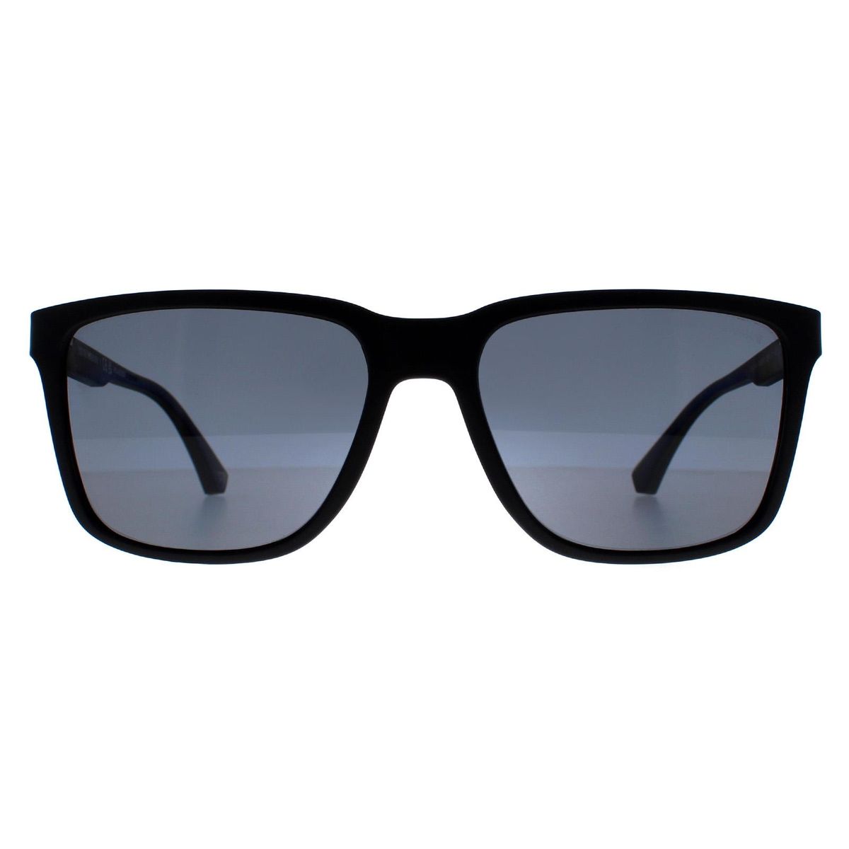 Rechteckige polarisierte Sonnenbrille, Gummirahmen
