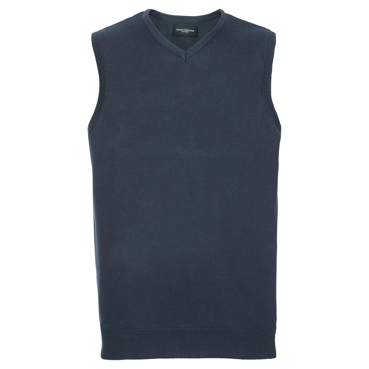 Russell Collection - Sweatshirt V-Ausschnitt für Herren Ärmellos (Dunkelblau)