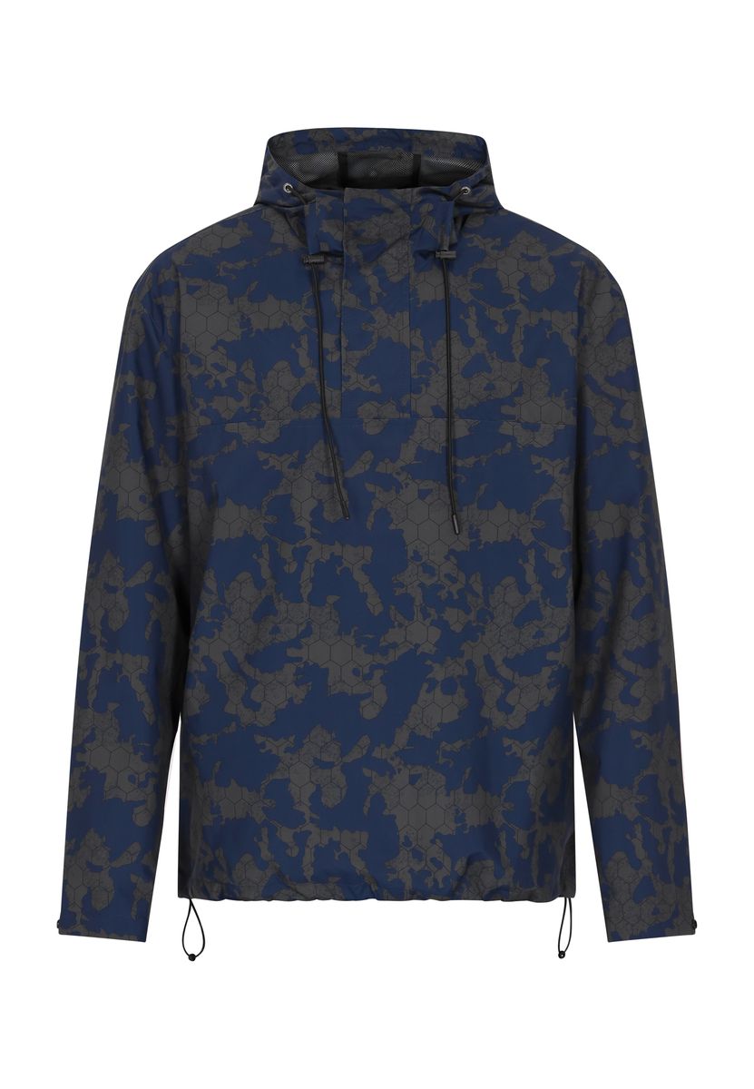 Herren Schlupfjacke Dunkelgrau Marine Camouflage