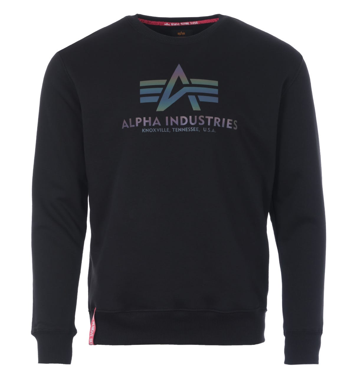 Rundhals-Sweatshirt mit reflektierendem Logo