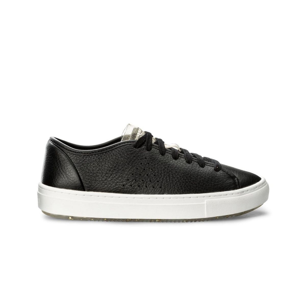 Schwarze Leder-Sneakers
