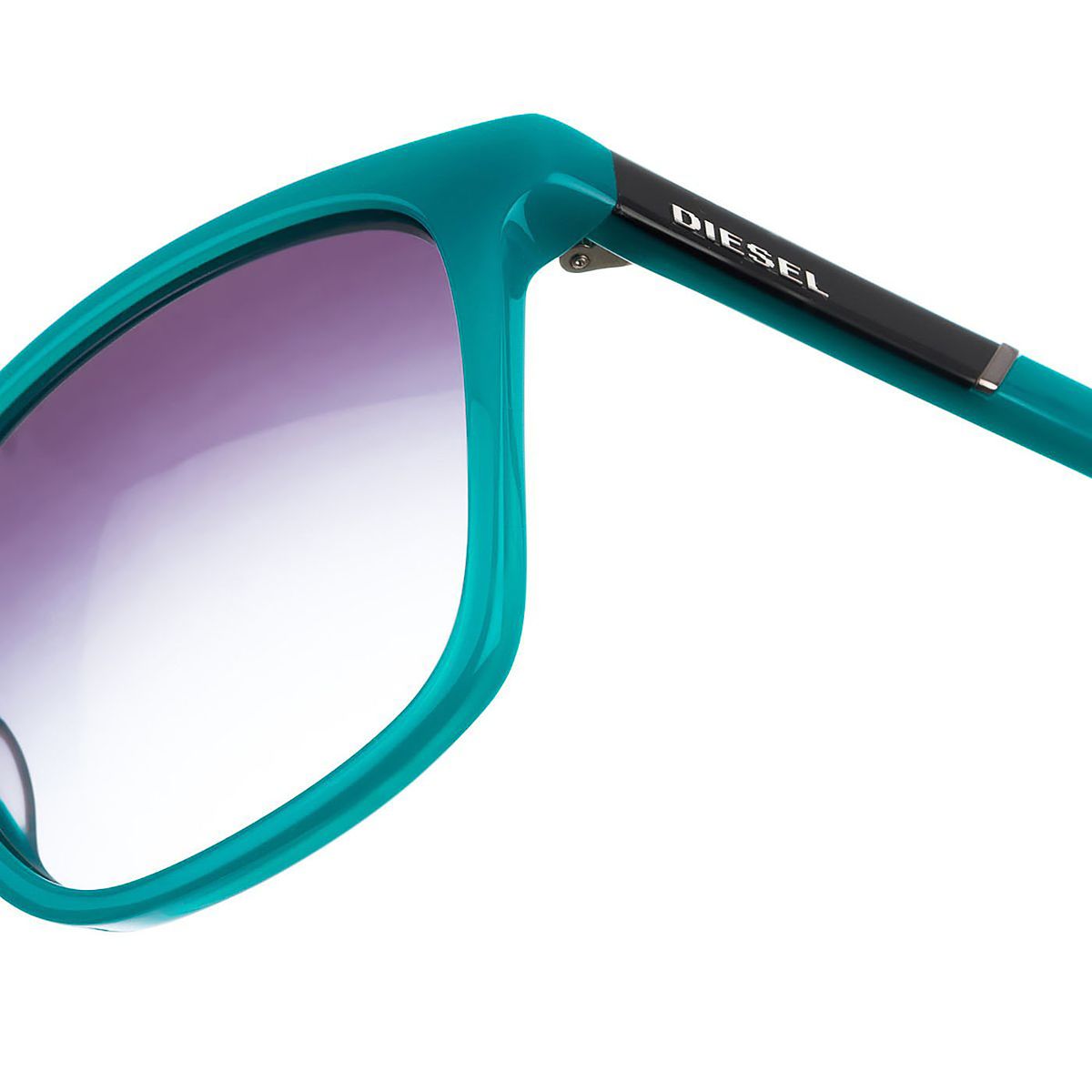 Rechteckige Acetat-Sonnenbrille mit Verlaufsgläsern