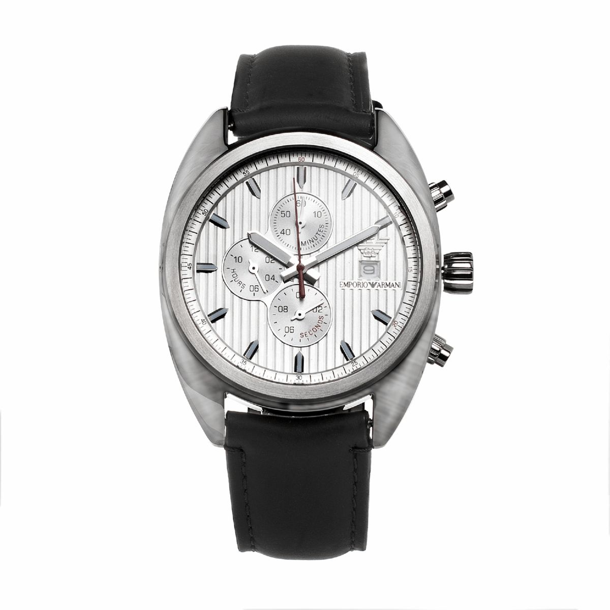 Silberfarbene Chronographenuhr