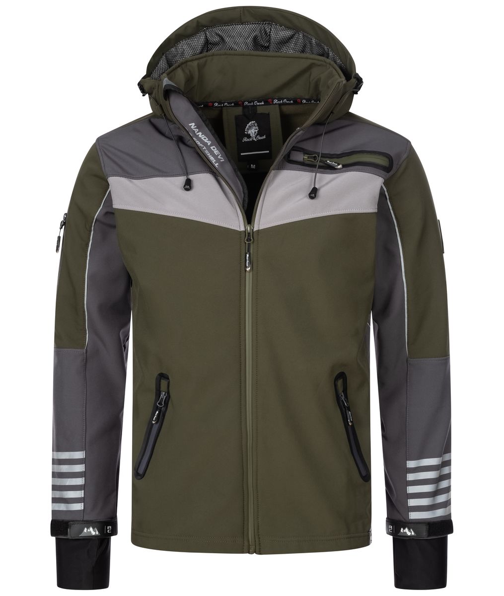 Farbblock Softshell Outdoor Jacke
