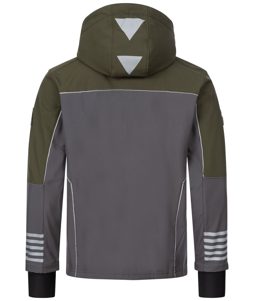 Sportliche Softshell-Kapuzenjacke im Colorblock-Design