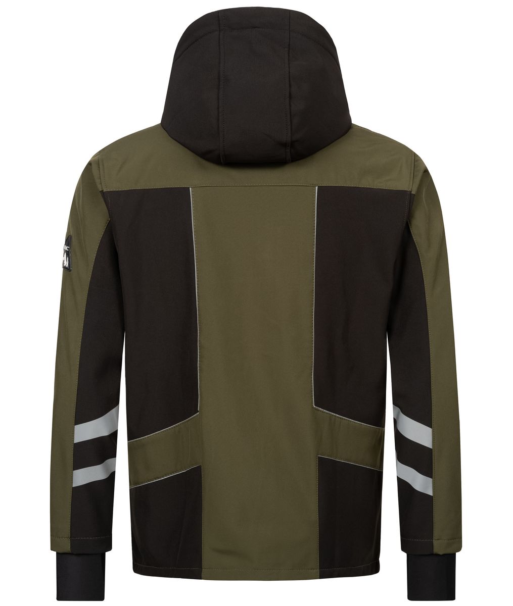 Sportliche Softshell-Kapuzenjacke im Colorblock-Design