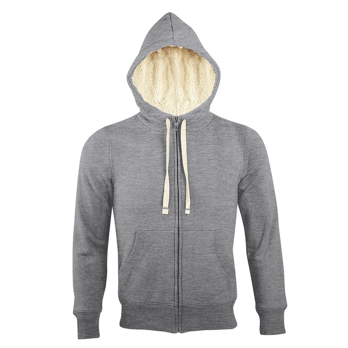 Sherpa-Kapuzenpullover mit Reißverschluss