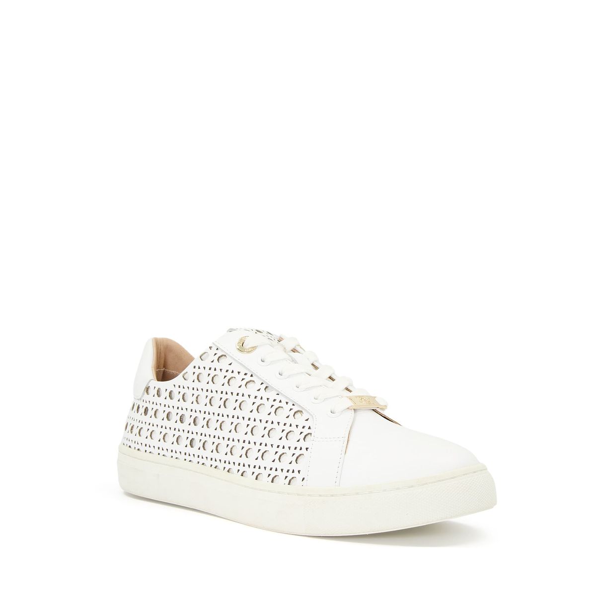 Dune Ease Leder Damen Weiße Turnschuhe