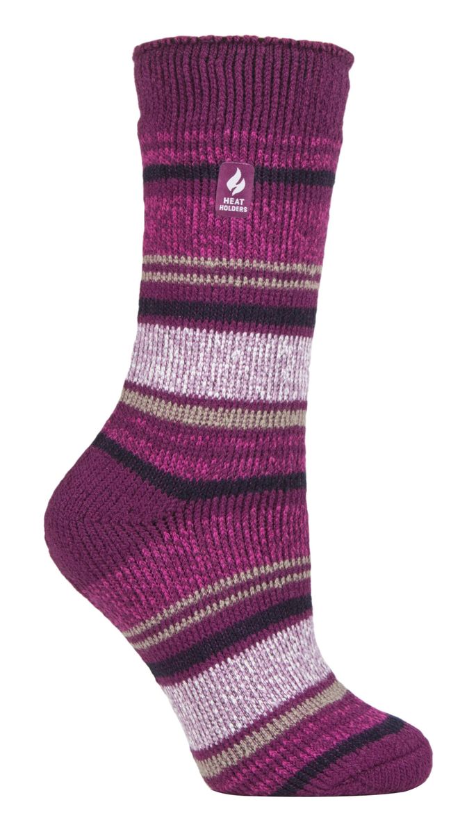 Wärmehalter - Damen Thermosocken für den Winter | Outdoor & Indoor Socken | Kuschelig & Flauschig | Geschenke für Frauen - Deep Fuchsia (Barcelona)