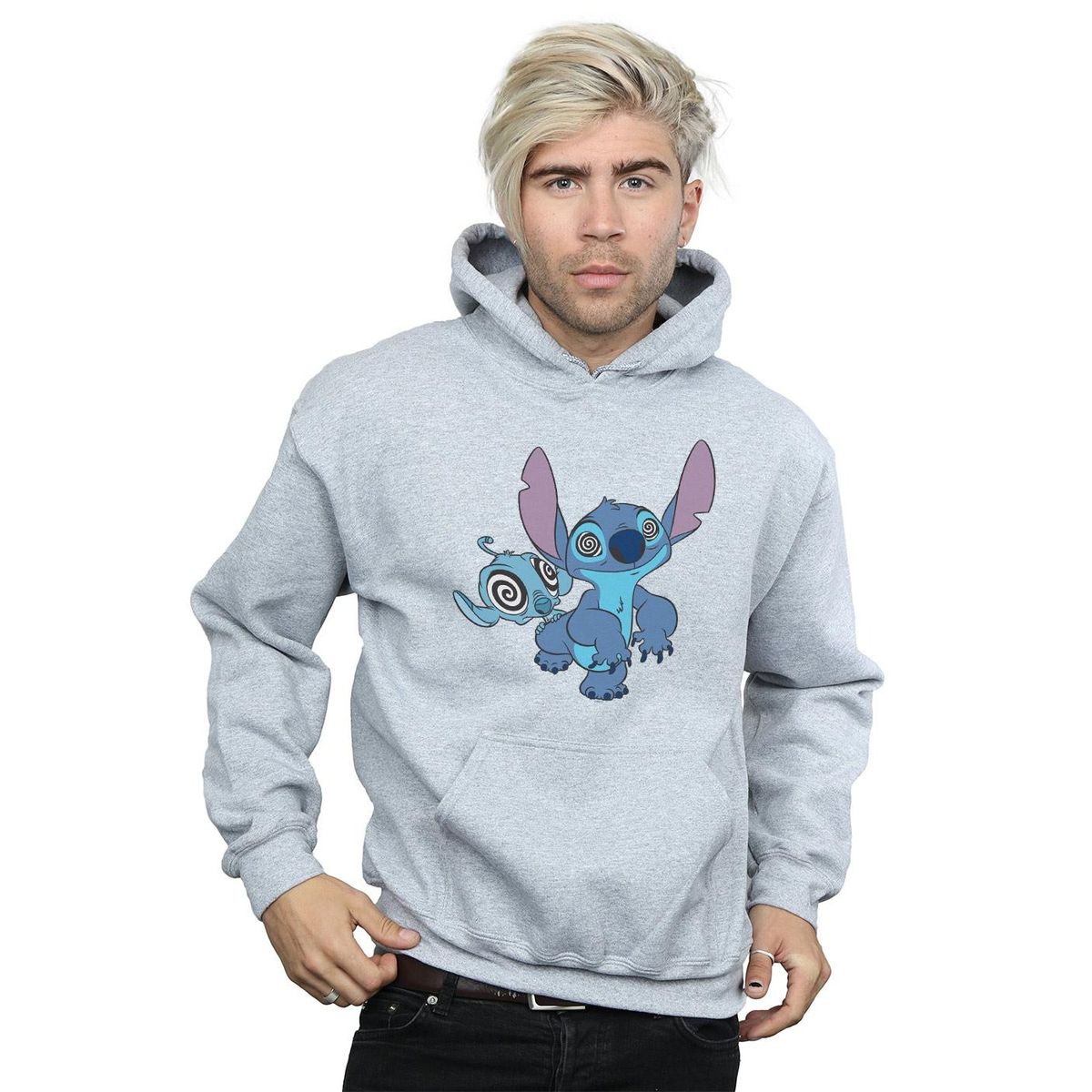 Hoodie mit hypnotisiertem Stitch-Grafikprint