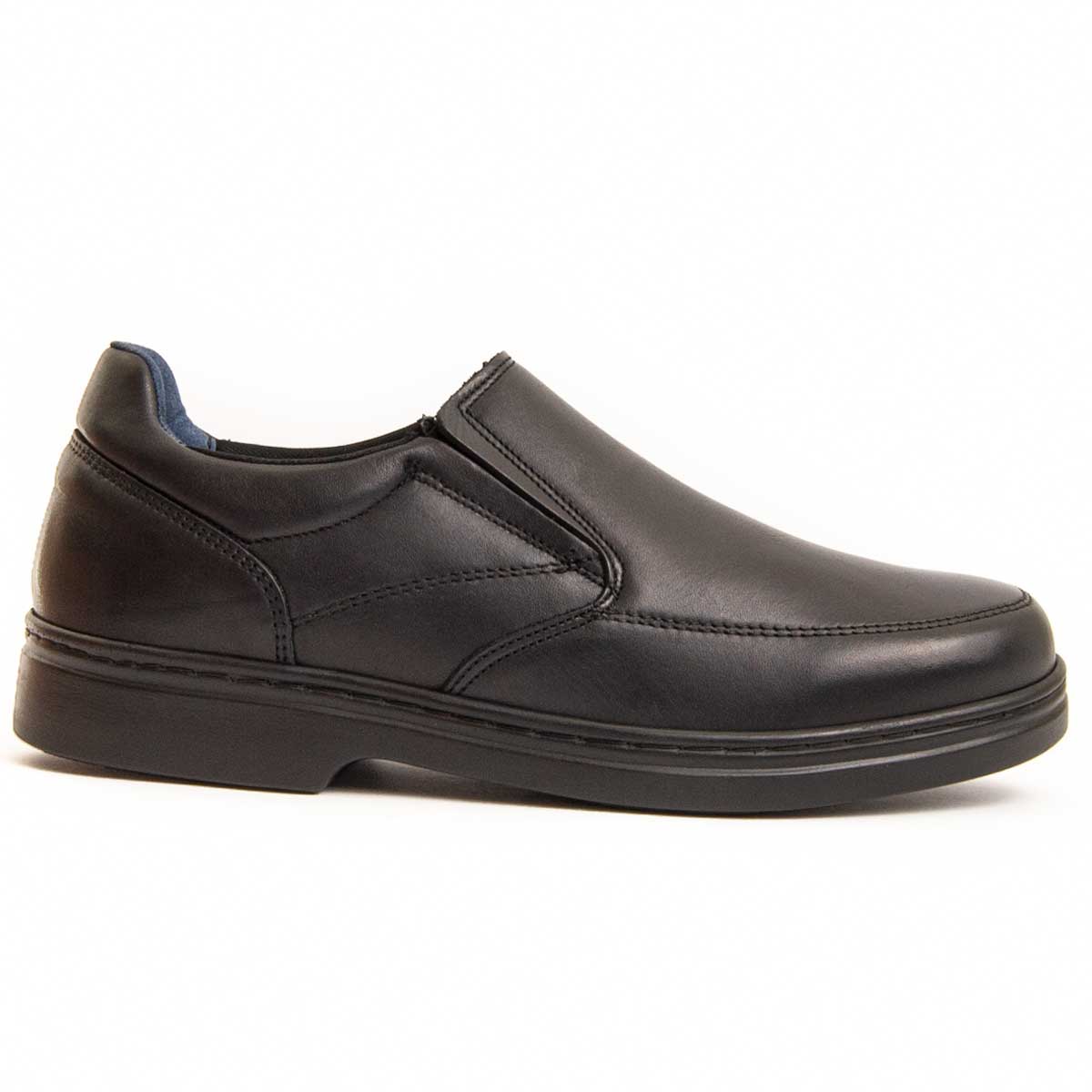 Herren Schwarzer Leder Slipper Loafer