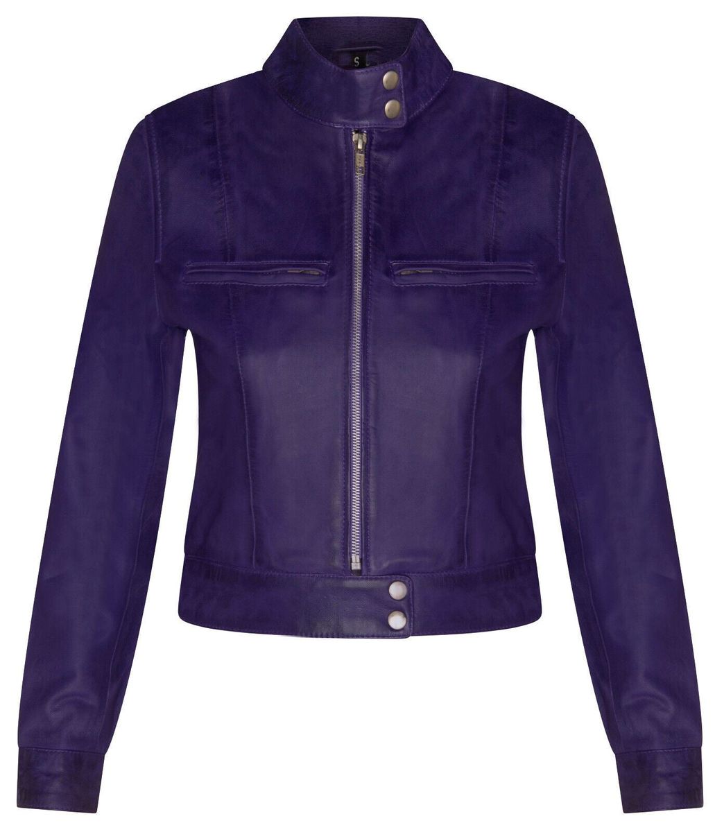 Damen Leder Bikerjacke