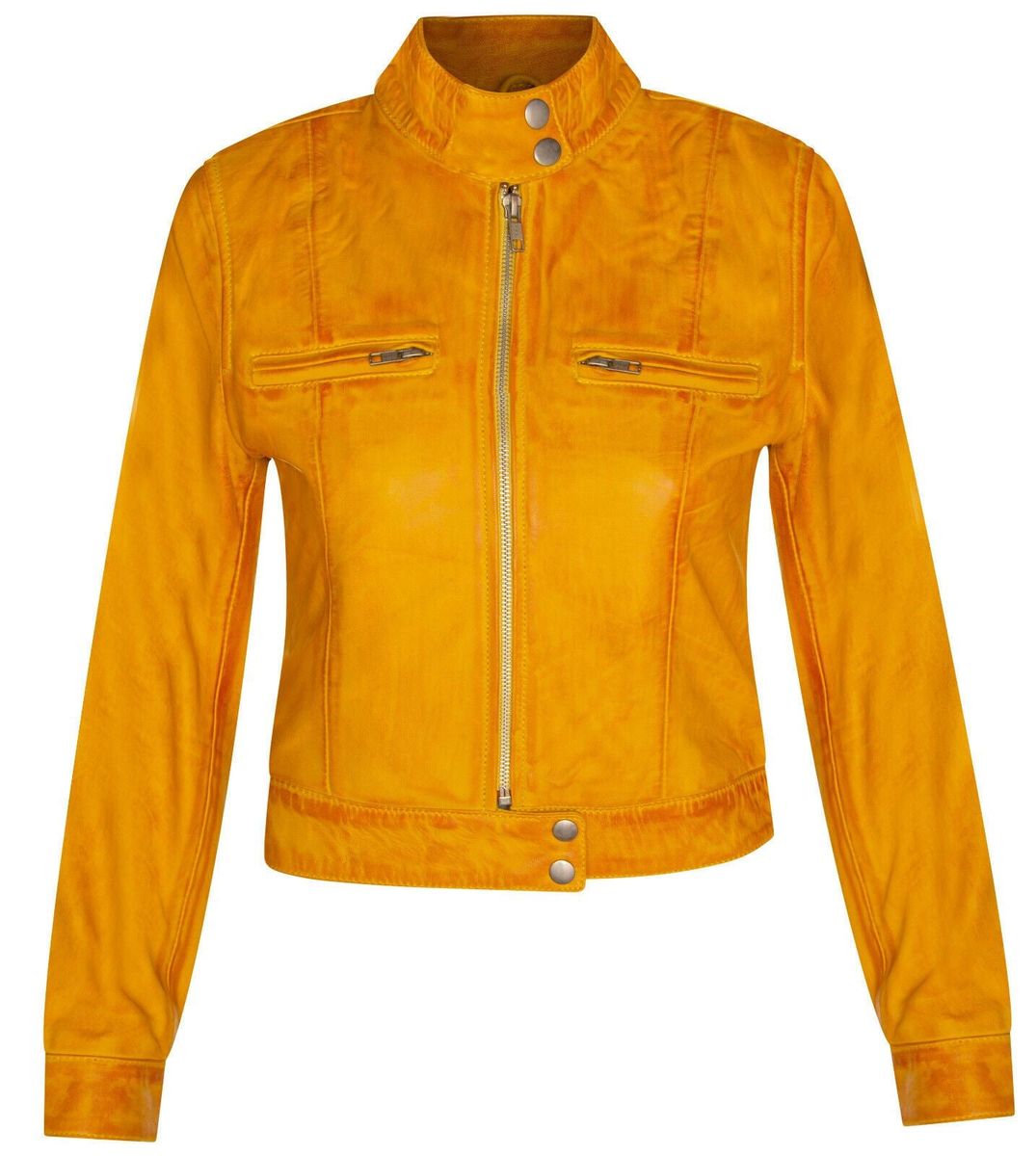 Damen Leder Bikerjacke