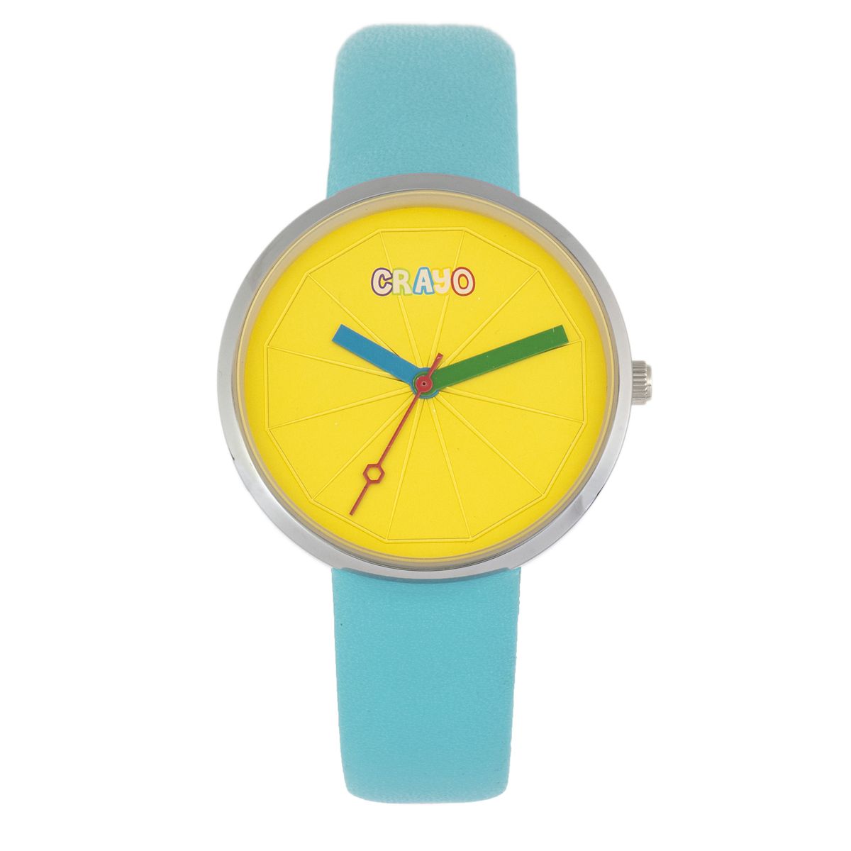 Minimalistische pinke Analog-Uhr mit Lederband