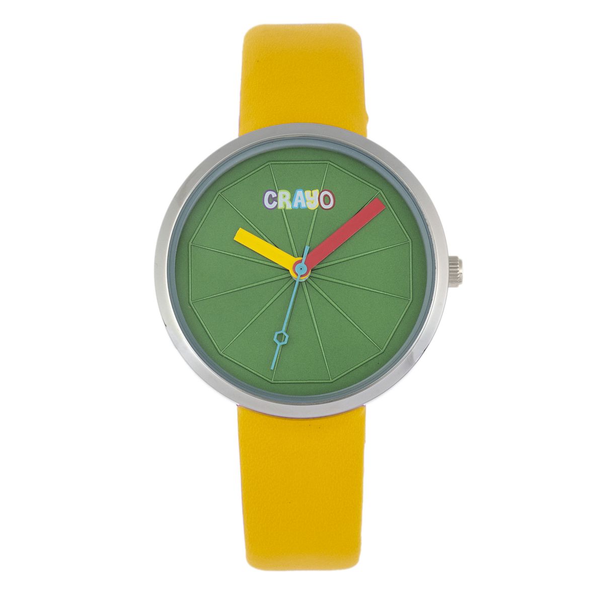 Minimalistische pinke Analog-Uhr mit Lederband