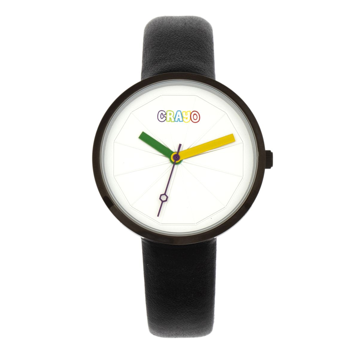 Minimalistische pinke Analog-Uhr mit Lederband