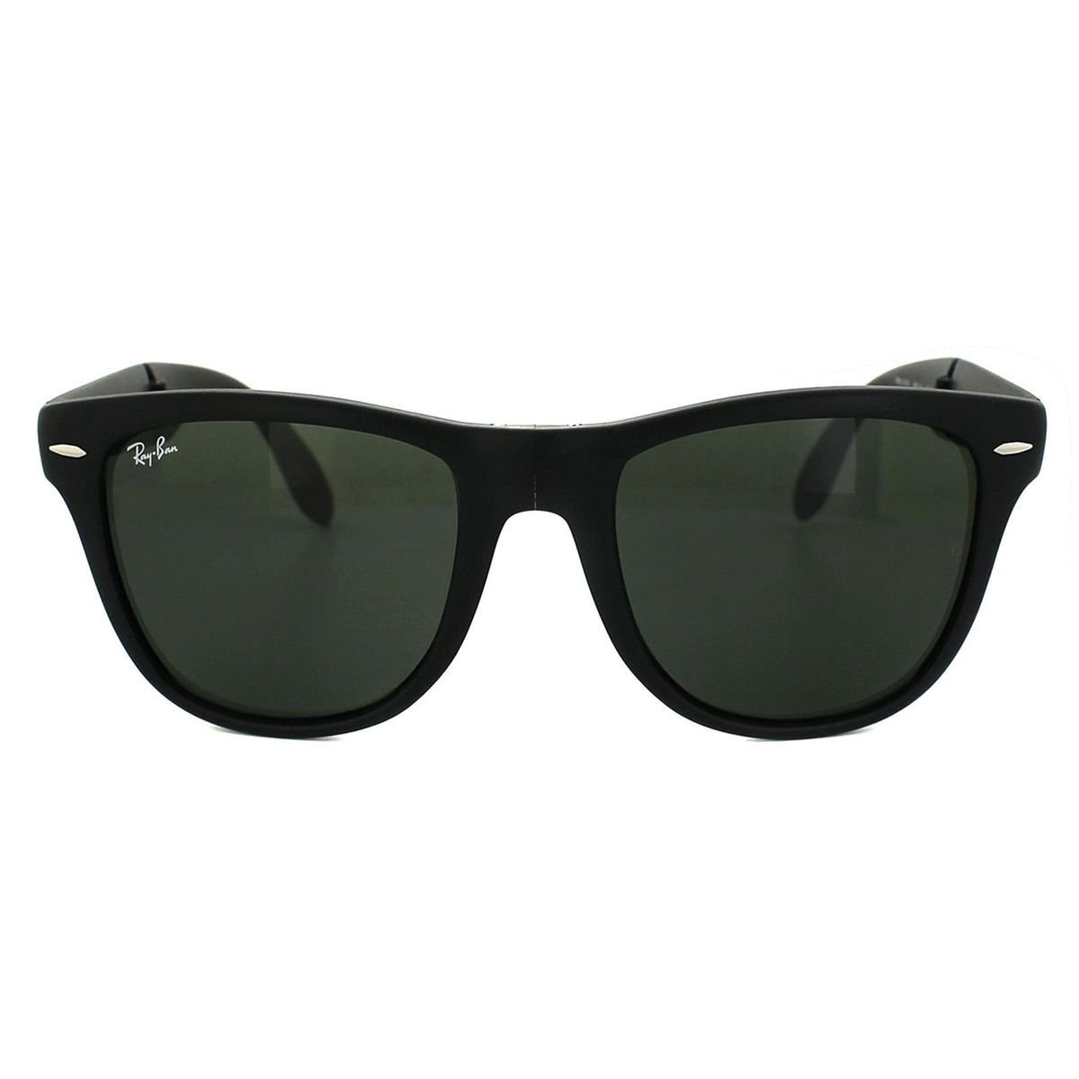 Faltbare Wayfarer Sonnenbrille Mattschwarz