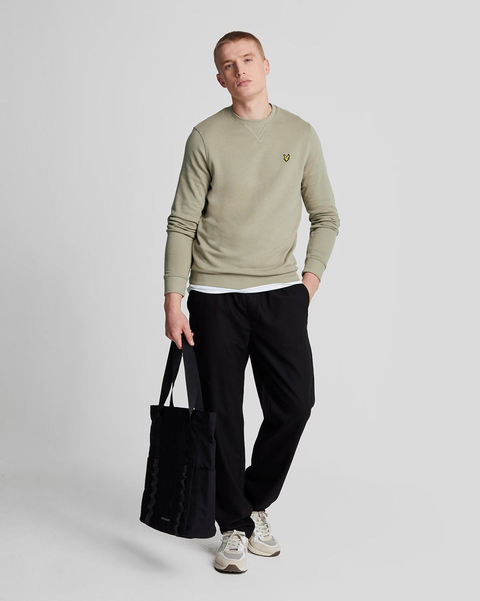 Klassischer Baumwoll-Pullover mit Rundhalsausschnitt