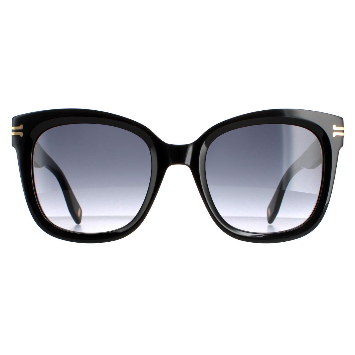 Elegante Sonnenbrille mit schwarzem, eckigem Rahmen