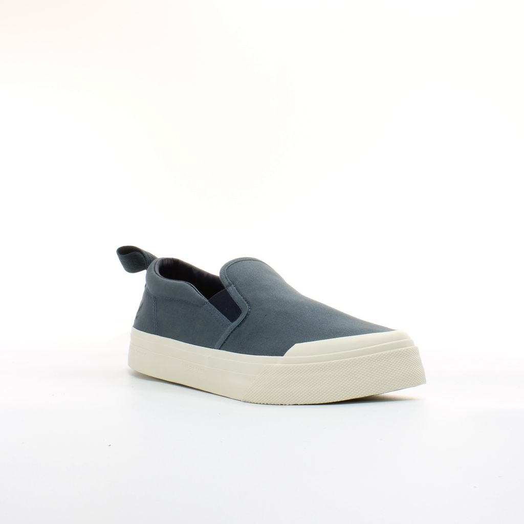 Klassische Textil-Slipper mit Gummisohle