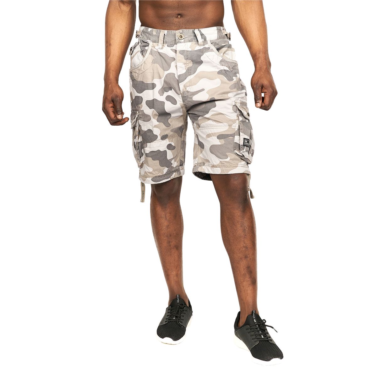 Urbane Cargo-Shorts mit Camouflage-Muster