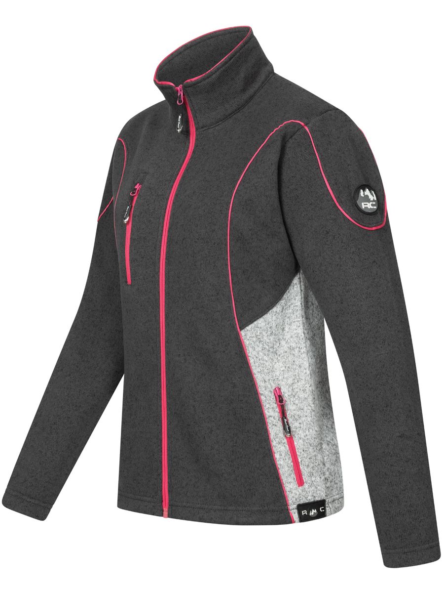 Sportliche Melange Fleecejacke
